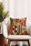 2-piece Ethnic Suede Throw Pillow Cover - Double Sided Printed and Rug Patterned - 5