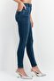 Women Skinny Fit Washed Denim Jeans, Blue - 2