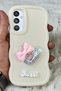 Samsung Galaxy A55 Compatible Colorful Heart Ribbon Detailed Glittery Wavy Sweety Case - 2