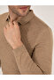 Dark Camel Slim Fit Buttoned Polo Collar Knit Sweater 50265441-Vr214 - 7
