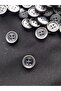 Black Color Patterned 1.2 cm Diameter Polyester Button 20 Pieces. - 2