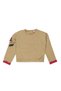 Baby Girl Beige Sweatshirt with Sleeve Pocket Detail