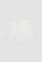 Baby Girl Ecru Muslin Dress - 2