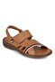 Davın Genuine Real Leather Tan Anatomical Sole Male Slippers
