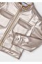 Winter Girl's Jacket Gold and Silver Mix - Beige - 2