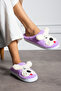 Silent, non-slip, orthopedic sole, furry fluffy, figured slippers home slippers - 4