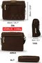 4009 ephesus casual shoulder messenger bag brown 15.6 inch laptop school travel daily vintage cotton bag - 2