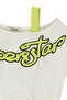 Girl's White T-Shirt with Tape Collar Detail - 6