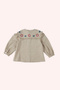Baby Girl Wide Collar Beige Shirt - 2