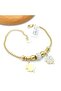 Steel Swinging Clover Ball Bracelet