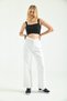 90's Women's White Wide Leg Palazzo High-Waist Pants