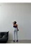 Women's Light Blue Snow Washed High Waist Denim Mom Jeans - 4