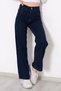 Multy 90's Navy Blue Lycra Super Extra High Waist Palazzo Loose Jean Trousers Wide Leg - 4