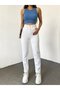 Women's White Mom Jeans High Waist White Mom Denim Pants, 100% Natural Cotton