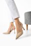 Women's Beige Simple and Eye-Catching Design Heeled Shoes - 3