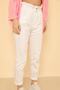 Le Lis Women's Belt Drawstring Elastic Detailed High Waist Mom Jean Frango - 4