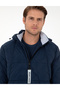 Navy Blue Hooded Sports Coat 50291793-Vr033 - 2