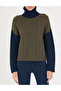 Navy Blue Crop Top Turtleneck Sweater 50277148-Vr033 - 6