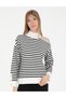 White Shoulder Detail Comfort Fit Sweater 50280229-Vr139 - 3