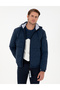 Navy Blue Hooded Sports Coat 50291793-Vr033 - 3