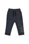 Baby Boy Embroidered Navy Blue Sweatpants