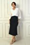 Skirt with Elastic Waist and Two Side Slits - 2