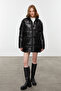 Quilted Inflatable Coat with Right Collar - 4
