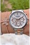 Mrd11944 Rose Silver Color Women's Wristwatch with Bracelet Gift