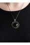 Natural Stone Onyx Natural Stone Women's Antique Model Necklace with 40cm Chain Euk11O - 3