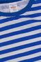 9-3 Years Baby Boy Dinosaur Printed Placket Striped Long Sleeve T-Shirt, Dark Blue - 6