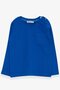 Baby Boy Long Sleeve T-Shirt with Pockets, 9 Months-3 Years, Cobalt Blue
