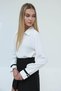 Women's Ecru Gather Detailed Crepe Shirt - 6