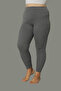 Women's Cotton Mesh Thick Winter Fabric Large Size Long Leggings - 2