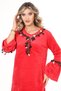Women's Long Sleeve Velvet Dress - 3