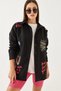 Women's Black Embroidery Detailed Cashmere Shirt 60351010 - 4