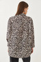 Women's Beige Leopard Patterned Oversize Basic Shirt 60351003 - 6