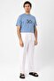 High-waisted pleated linen blend men's trousers - 3
