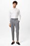High-waisted pleated carrot fit men's trousers - 3