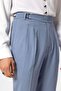 High Waist Linen Blend Pleated Men's Trousers - 4