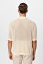 Polo collar Lace-Like Knit men's t-shirt - 6