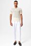 Polo Collar Zippered Knitted Men's T-Shirt - 3