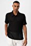 Polo Collar Knitted Men's T-Shirt