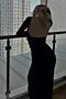 Black Boat Neck Back Detailed Maxi Long Dress MG1993 - 7