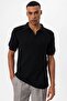 Polo collar men's knitwear t-shirt