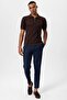 Polo Collar Zippered Knitted Men's T-Shirt - 2