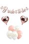 Rose gold calligraphy banner bride to be heart balloon bride party balloon decoration set