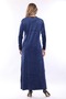 Women's Long Sleeve Velvet Dress - 4