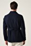 Men's apache collar belt detailed seasonal jacket - 5