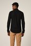 Men's hidden button long sleeve slim fit knit shirt - 5