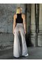 Women's Gray High Waist Belt Detailed Spanish Flare Pants Hzl25W-Zk11481 - 6
